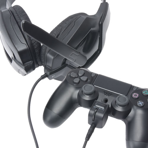 PS4用コントローラーに装着してヘッドセットのボリューム調節