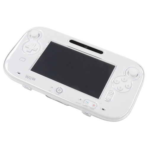 CYBER・プロテクトケース（Wii U用）〈クリア〉Wii U GamePad（shiro）に装着
