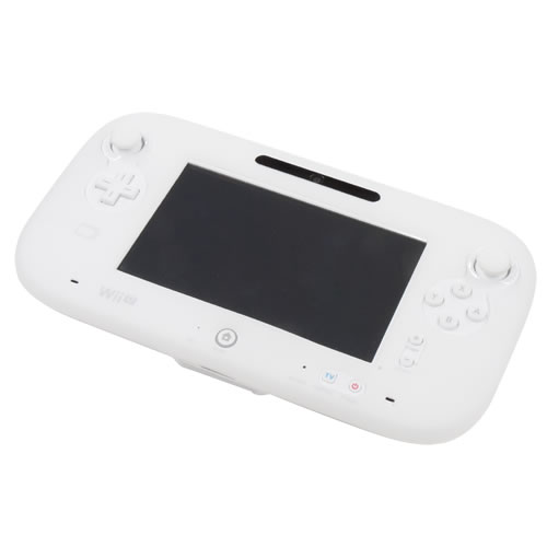CYBER・シリコンジャケット（Wii U用）〈クリアホワイト〉Wii U GamePadに装着