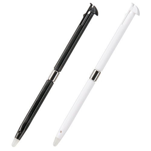 CYBER・ピタッとタッチペン（New 3DS用）ブラック／ホワイト