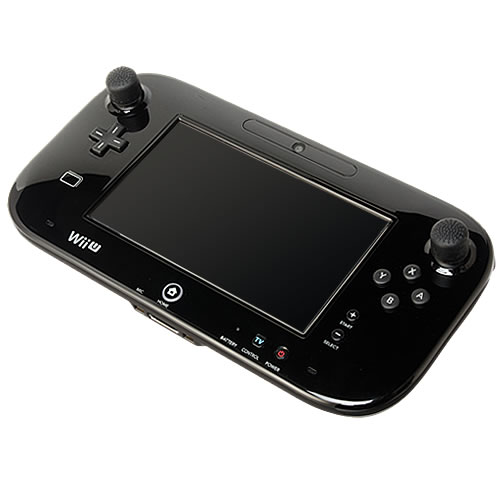 Wii U GamePadにアナログスティックカバーHIGHタイプ〈ブラック〉を装着