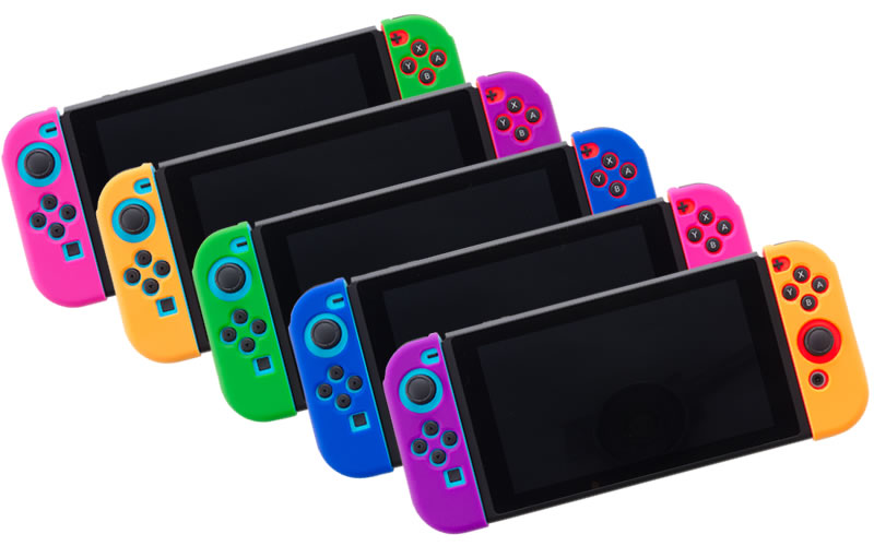 CYBER・シリコングリップカバー（SWITCH Joy-Con用）［L］／［R］　好きなカラーを選んでJoy-Conに装着