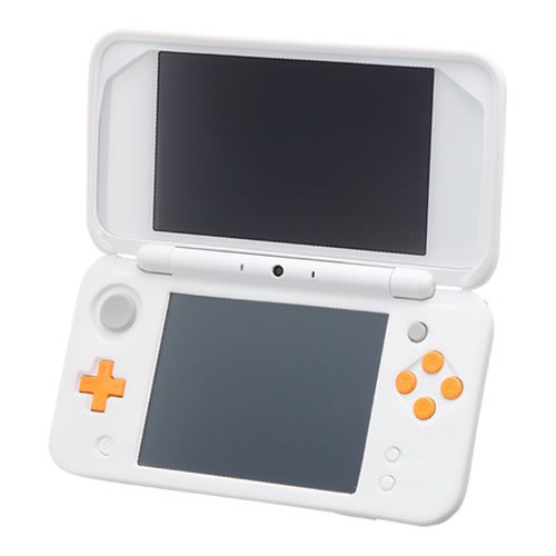 CYBER・シリコンカバー（New 2DS LL用）〈ホワイト〉を装着