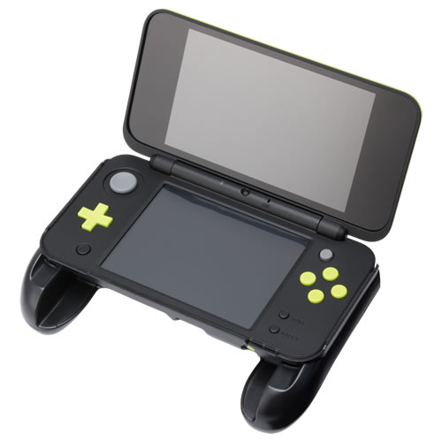 CYBER・ゲーミンググリップ（New 2DS LL用）〈ブラック〉をNew 2DS LLに装着