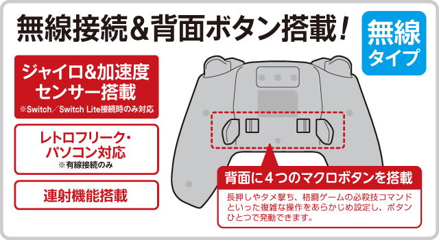 Cyber ジャイロコントローラー 無線タイプ Switch用 サイバーガジェット