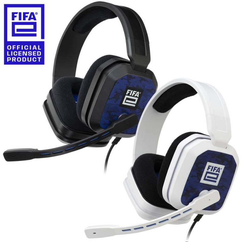 【FIFAe公式ライセンス商品】FIFAe ゲーミングヘッドセット ブラック／ホワイト