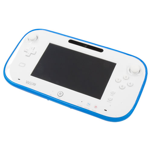 CYBER・TPUジャケット（Wii U用）〈クリアブルー〉Wii U GamePadに装着した状態