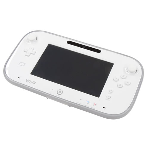 CYBER・TPUジャケット（Wii U用）〈クリアブラック〉Wii U GamePadに装着した状態