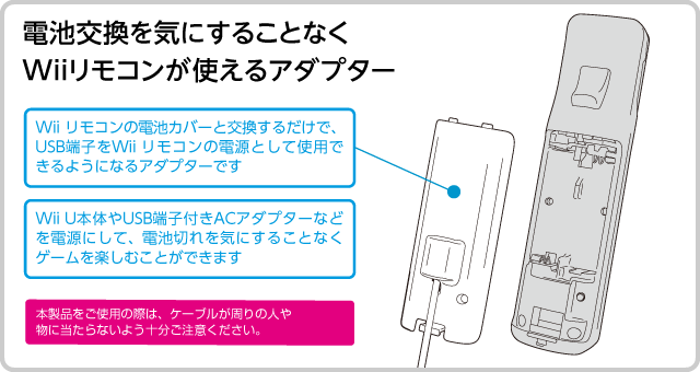 Cyber リモコンusb給電アダプター Wiiリモコン用 サイバーガジェット