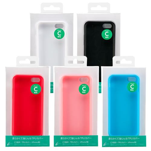 CYBER・TPUカバー（iPhone5c用）5色　パッケージ表