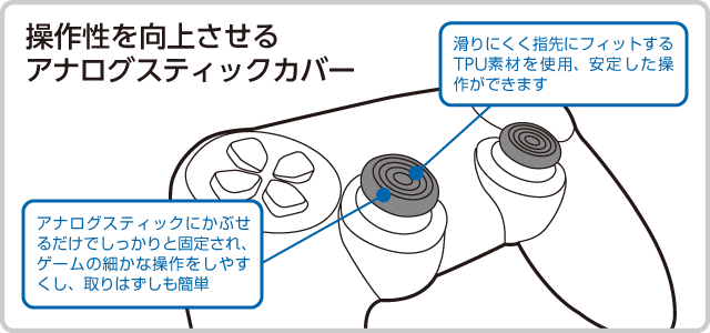 操作性を向上させる アナログスティックカバー