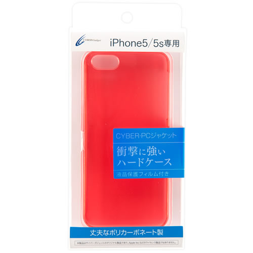 CYBER・PCジャケット（iPhone5／5s用）〈クリアレッド〉