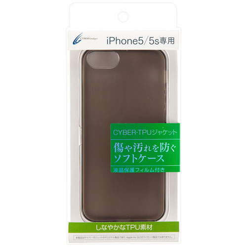 CYBER・TPUジャケット（iPhone5／5s用）〈クリアブラック〉
