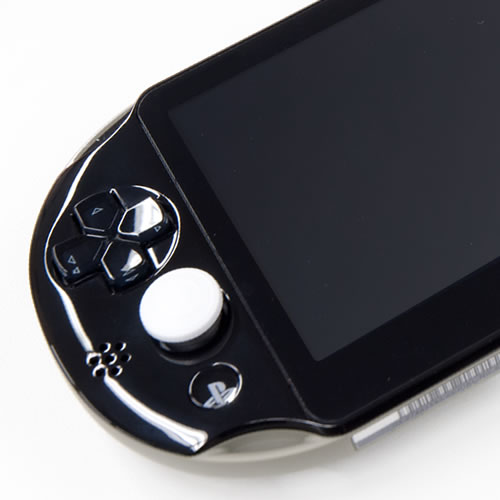 CYBER・アナログスティックカバー（PS Vita用）〈ホワイト〉PS Vitaにアナログスティックカバーを装着