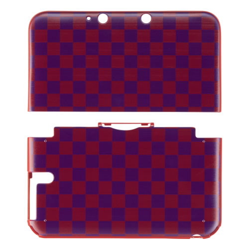 CYBER・DESIGN COVER 和柄（3DS LL用）〈市松 紫〉