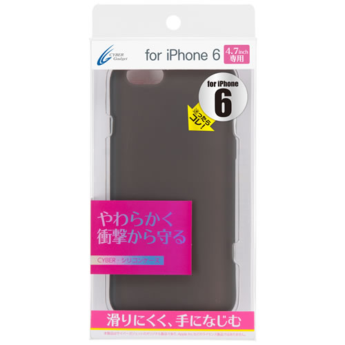 CYBER・シリコンケース（iPhone6用）〈クリアブラック〉