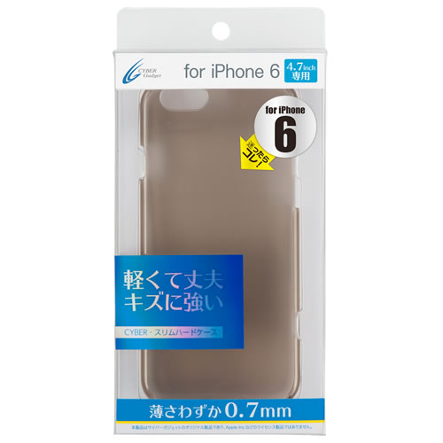 CYBER・スリムハードケース（iPhone6用）〈クリアブラック〉