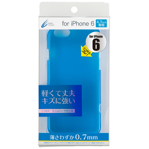CYBER・スリムハードケース（iPhone6用）〈クリアブルー〉