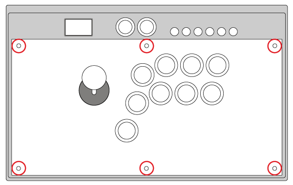 表面ネジの位置